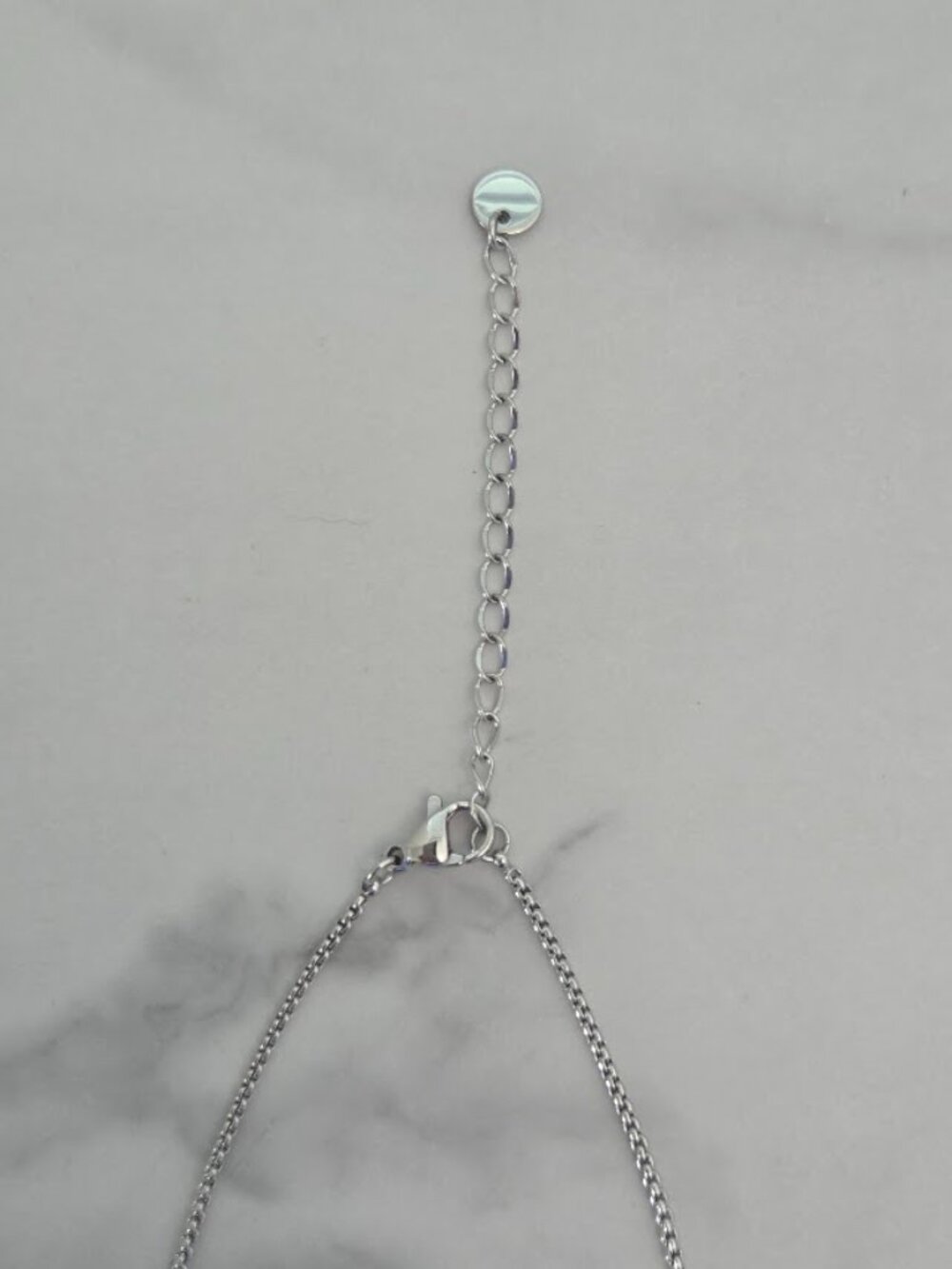 Silver Tone Minimalist Crossed X Pendant Necklace Adjustable - Picture 7 of 16